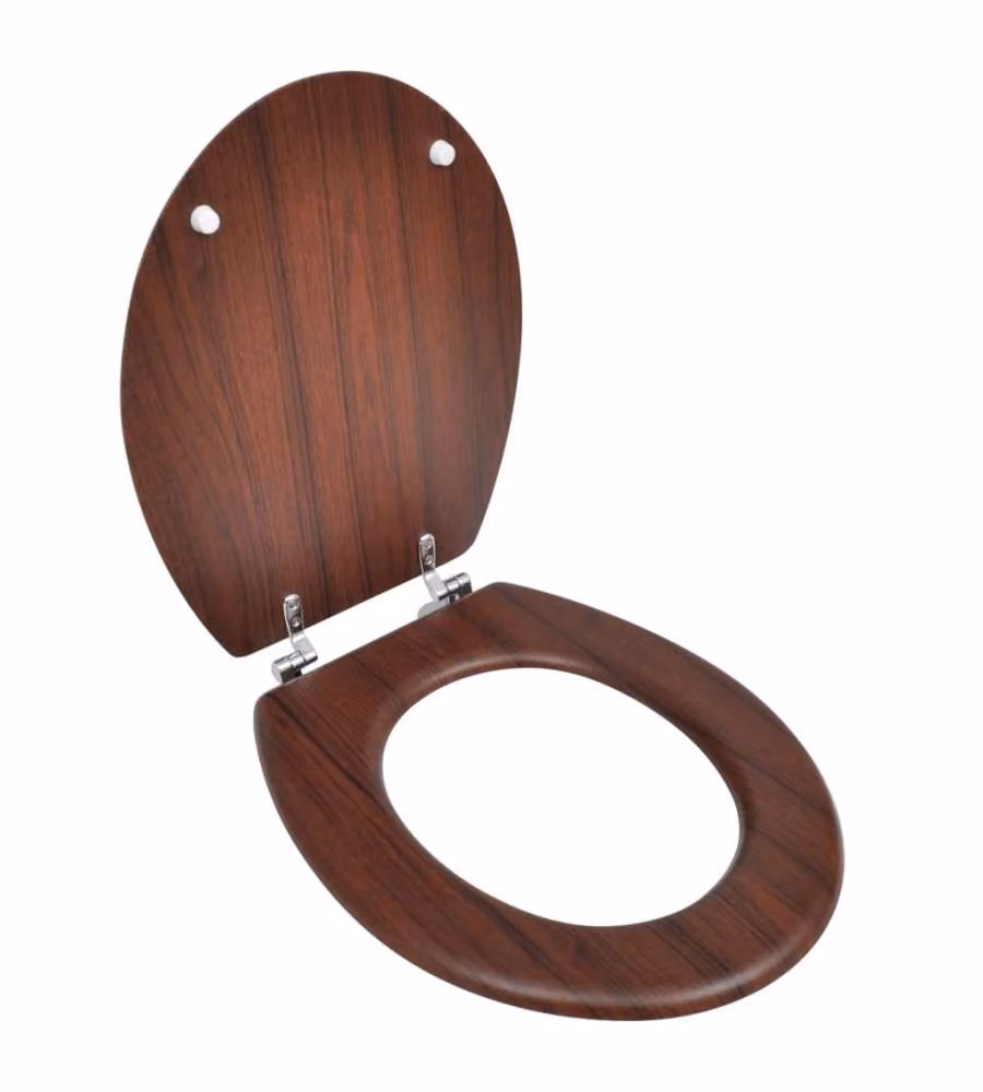 Sedile WC MDF con Coperchio Design Semplice Marrone