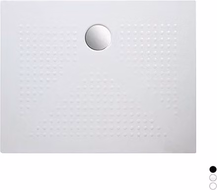 Piatto doccia rettangolare in ceramica nero opaco 70x100 cm