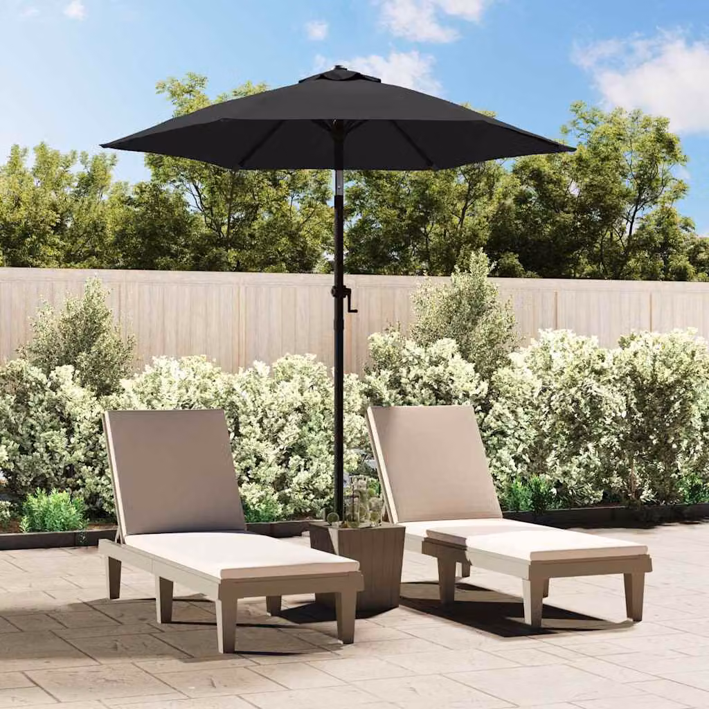 Ombrellone vidaXL in alluminio e poliestere colore antracite L 200 cm x P 224 cm