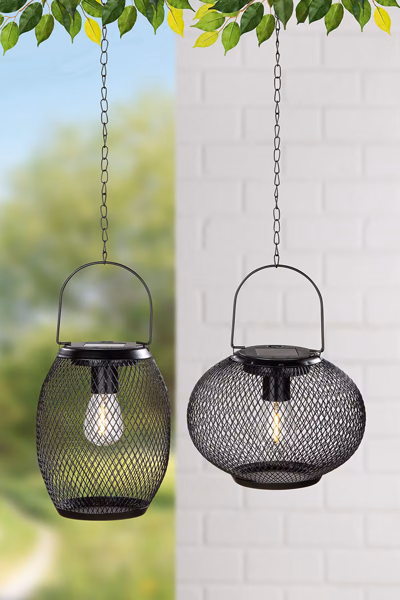 Gilde Metall LED Solarleuchte "Meshy" VE 2 so