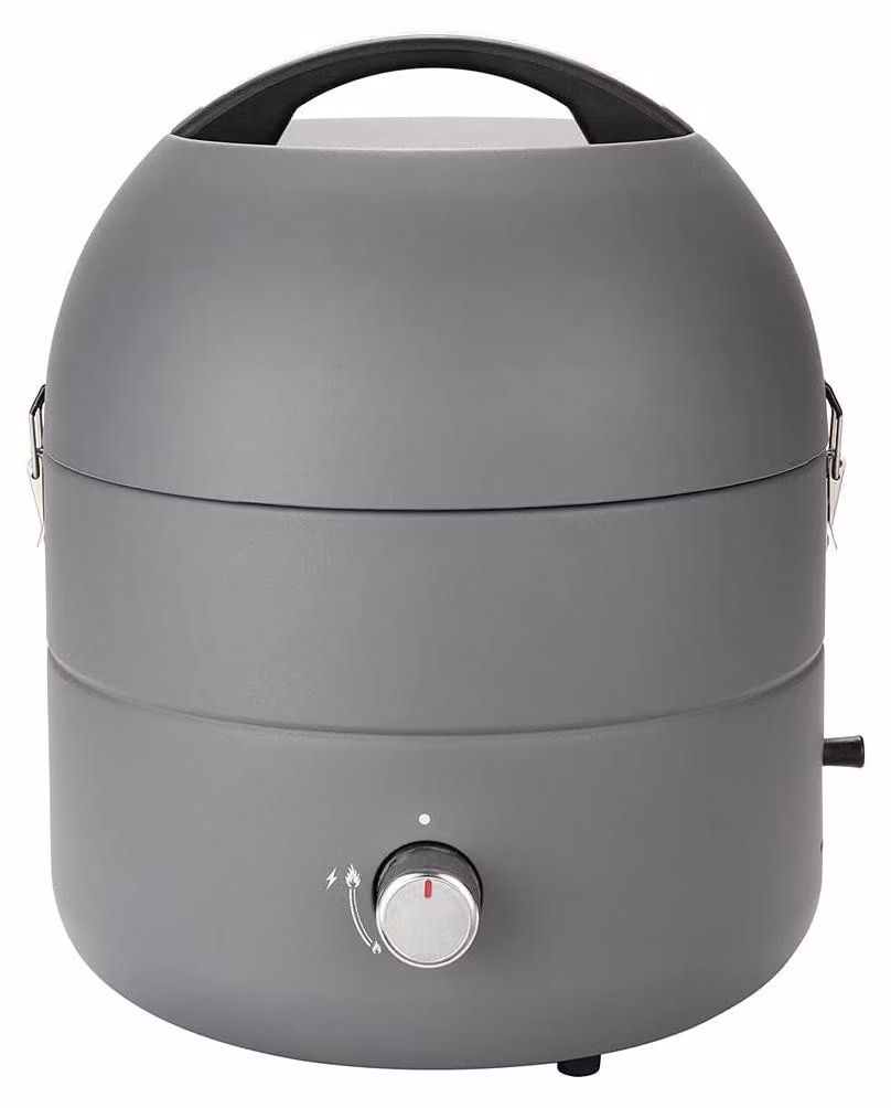 Barbecue a gas da tavolo - 31 cm - Acciaio inox - Grigio - Per campeggio e balcone