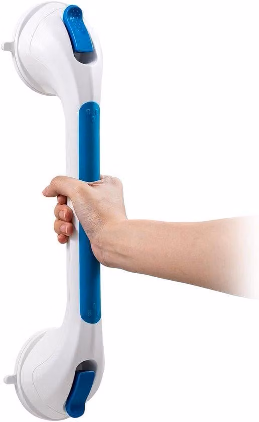 Maniglia per bagno - 30,9 x 10,85 x 9,31 cm - Maniglia robusta - Adatta ad anziani, disabili e persone ferite - Portata fino a 110 kg - Non richiede forature ed è rimovibile - Maniglia di sicurezza per doccia - Supporto per bagno - Sicura