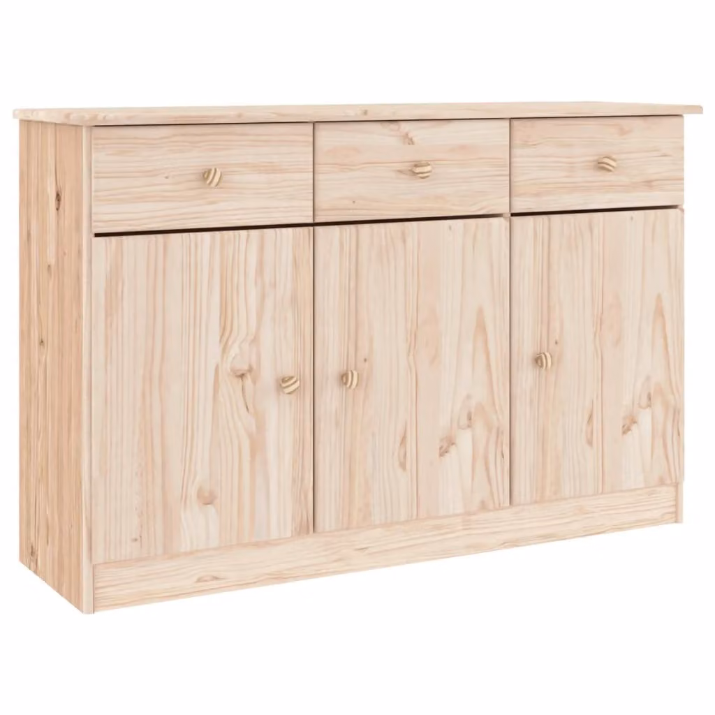 Credenza ALTA 112x35x73 cm in Legno Massello di Pino