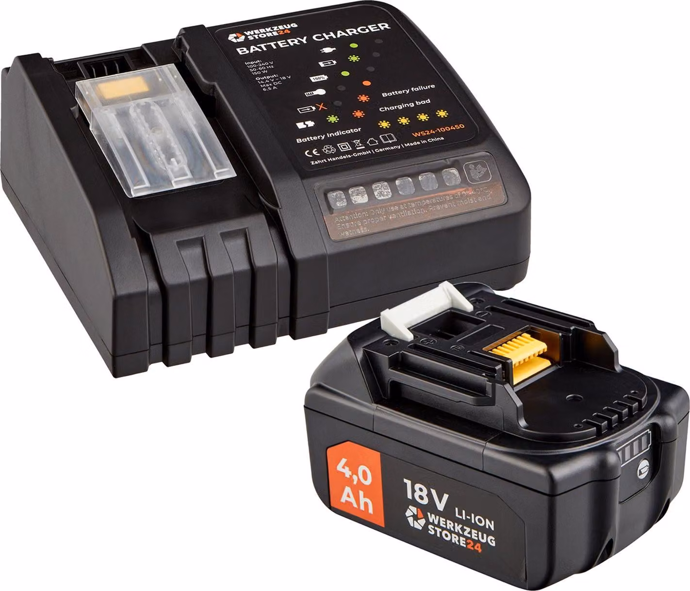 Set di avviamento WS24 18 V / 1x batteria 4,0 Ah + caricatore rapido