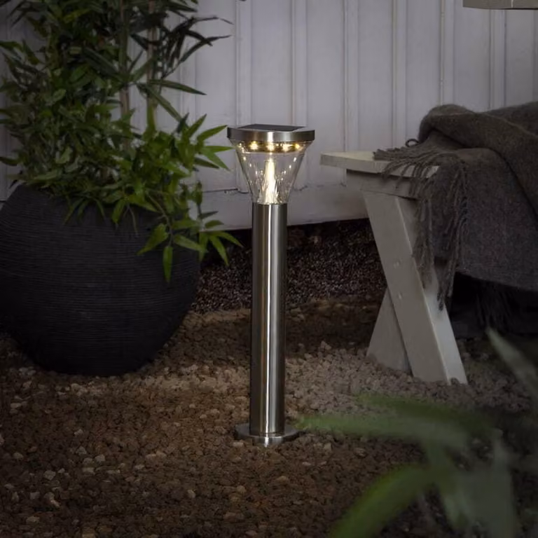Luce solare Star LED 'Narona', acciaio inox/plastica