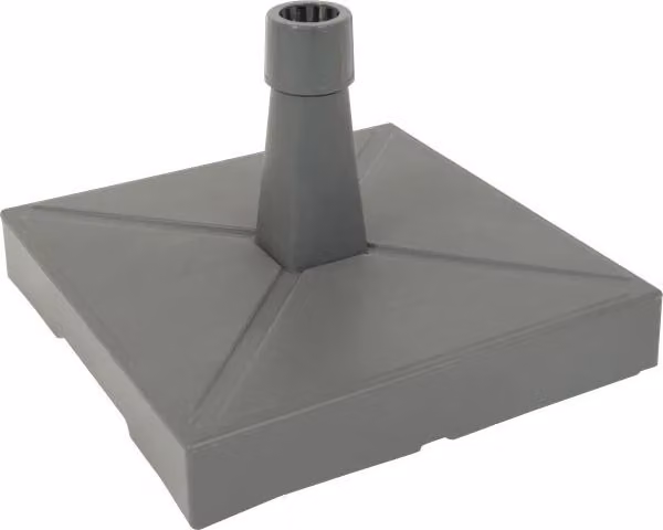 Supporto per ombrellone in plastica/cemento - 30 kg - Con rotelle - Antracite