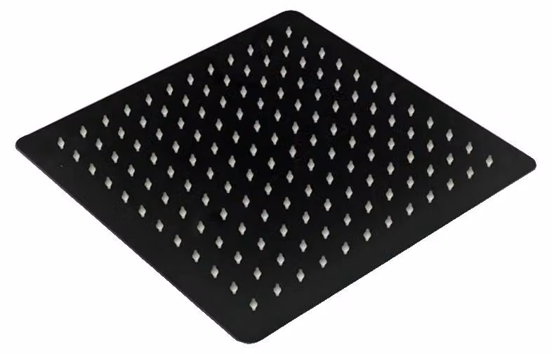 Doccia, funzione pioggia, angoli regolabili, 30 cm, colore nero