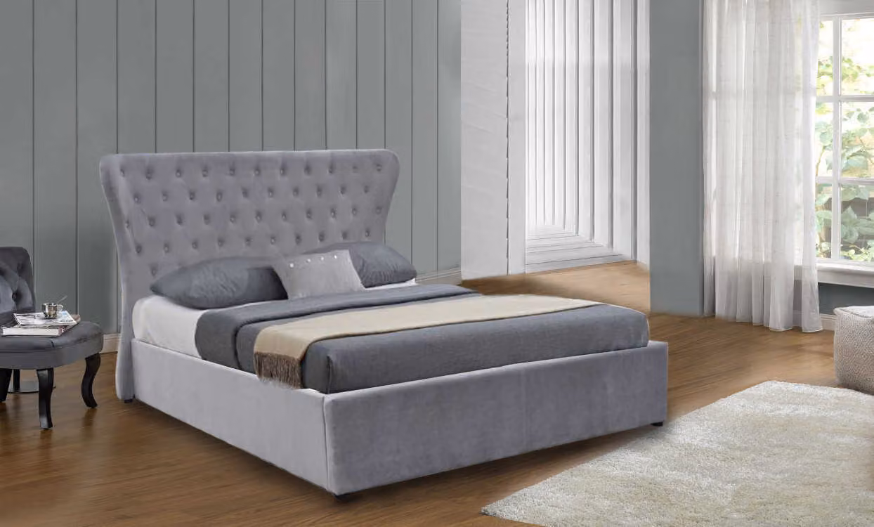 Gepolstertes Designer Bett Leder Polster Betten 180x200cm Schlafzimmer