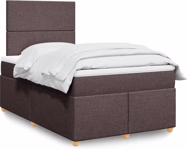 Letto a molle con materasso vidaXL marrone e bianco L/P: 120 x 200 cm – 1