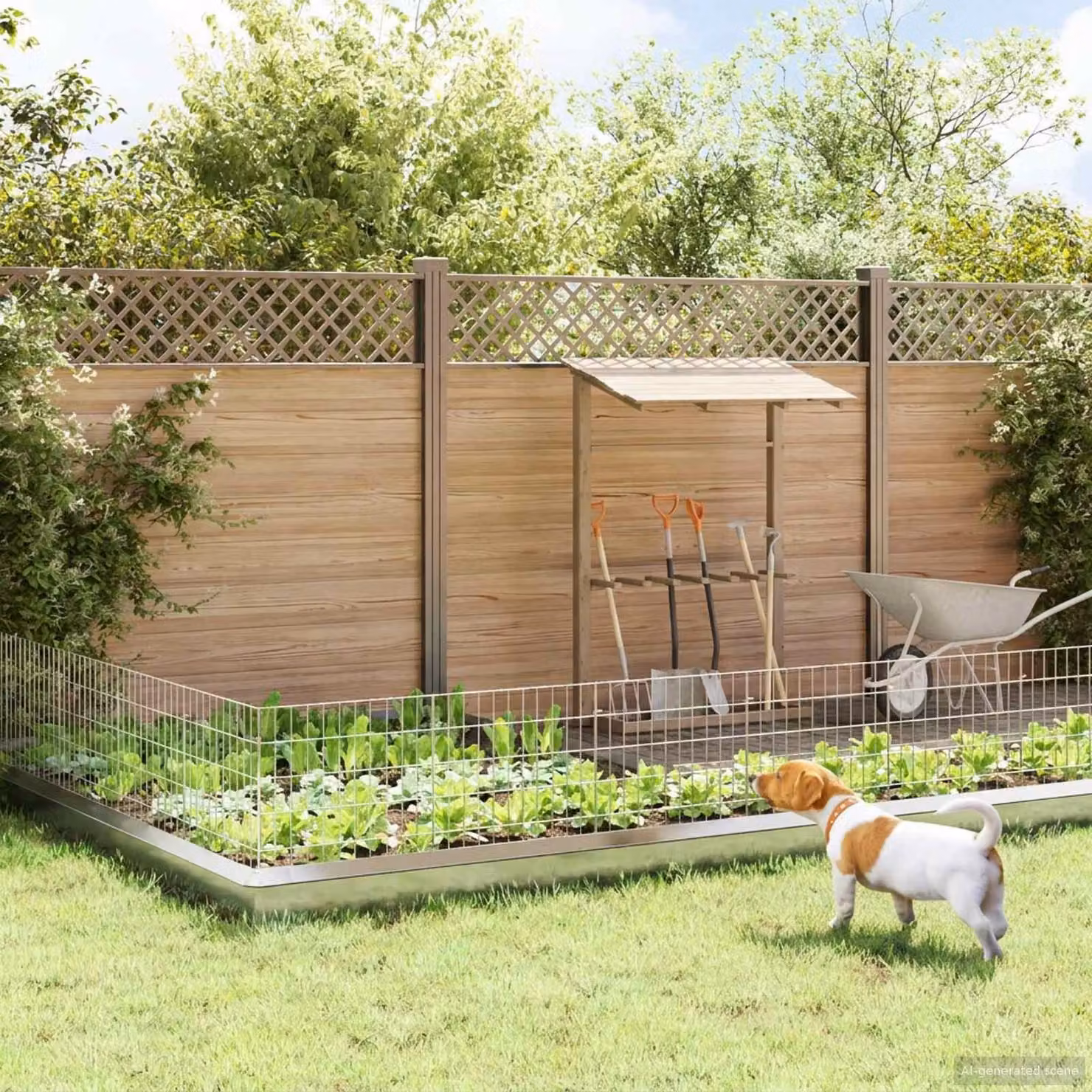Maison Exclusive - Recinzione per giardino con pali, 12 pezzi, 55 x 50 cm, acciaio zincato