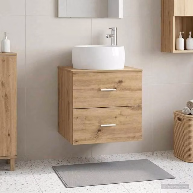 Mobile Lavabo da Parete Rovere Artigianale 49,5 x 44,5 x 66 cm 890317