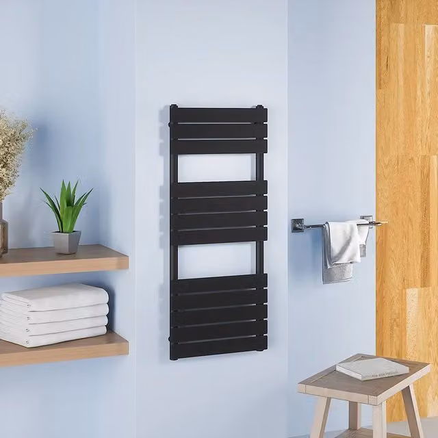 Termoarredo scaldasalviette Sirio Parama nero opaco L: 120 cm, P: 50 cm, H: 50 cm, interasse 450 mm