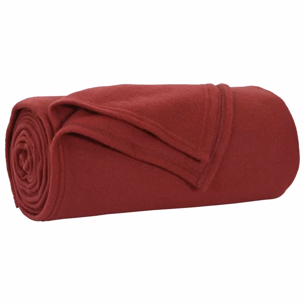 Set di 24 coperte in pile vidaXL colore rosso, L 240 x P 220 cm – 2