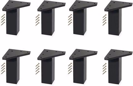 Set da idraulico in plastica ABS - nero - 4 pezzi