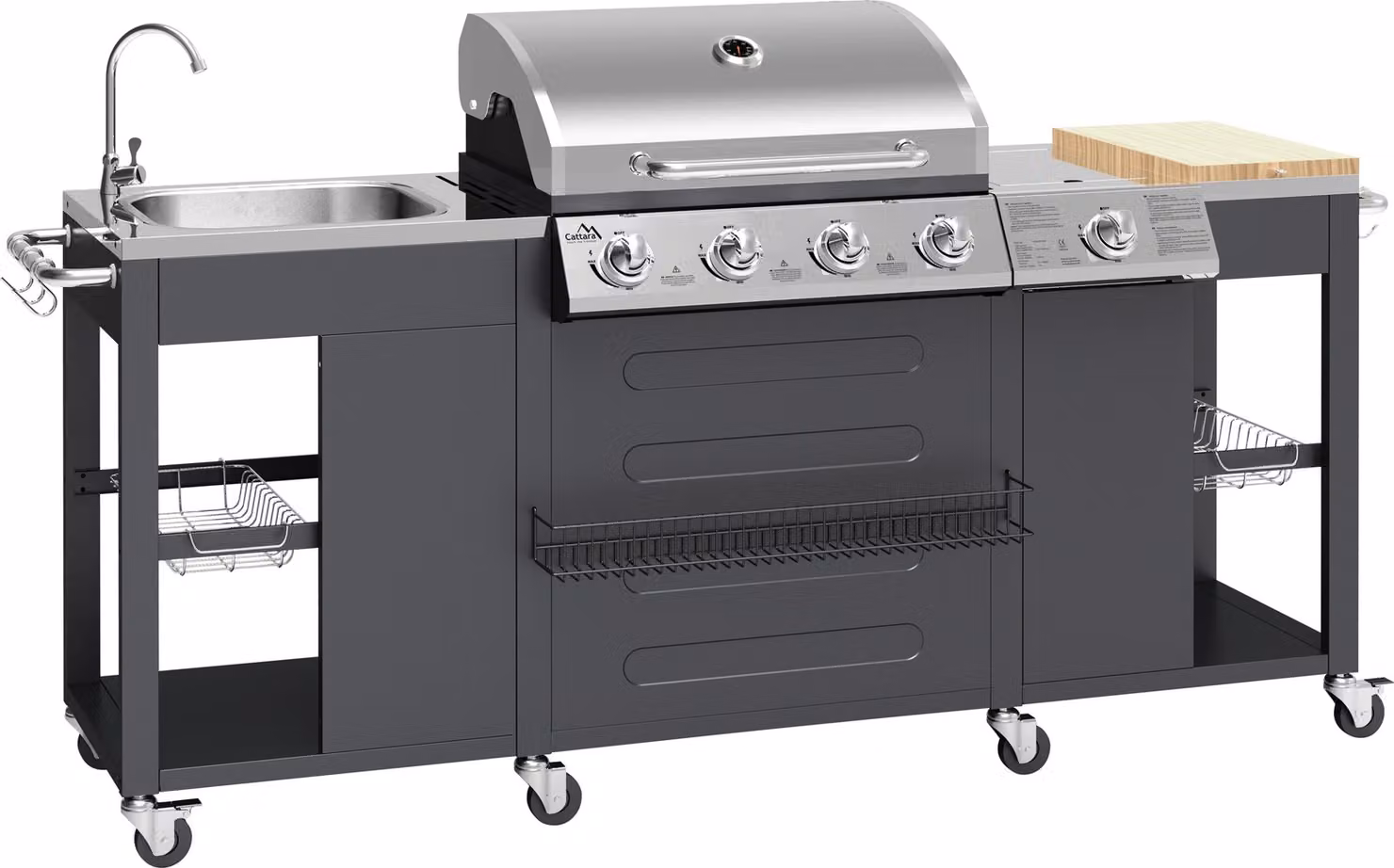 Cucina da giardino con grill a gas VICENZA 2m x 0,6m