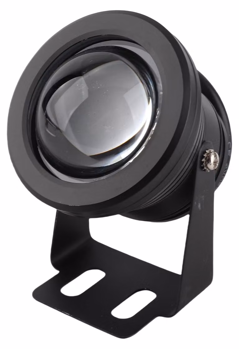Fareto a LED da 10W, RGB, con telecomando, grado di protezione IP67, colore nero