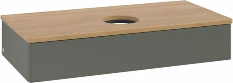 V&B Mobiletto senza struttura frontale, con illuminazione Antao 100x19x50cm, WBP hon. Oa, lea gre. m Lac