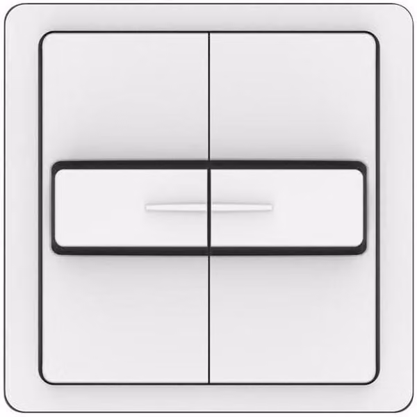 Manopola doppia con manopola/pad 2 tapparelle - interruttore a 2 poli e interruttore a pulsante 1800538