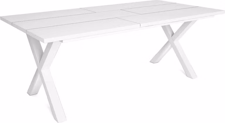 Bolt Edge, Tavolo da pranzo Divine - Rettangolare - 4-8 persone - Struttura a X - Rovere e acciaio - 200x90x75 cm