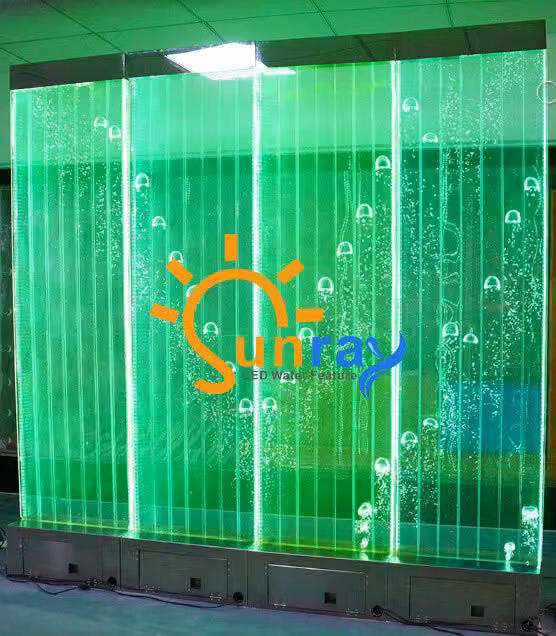 Wandpaneel Trennwand Wasser Wand LED Wasserwand Design Beleuchtet 240x240 Wände