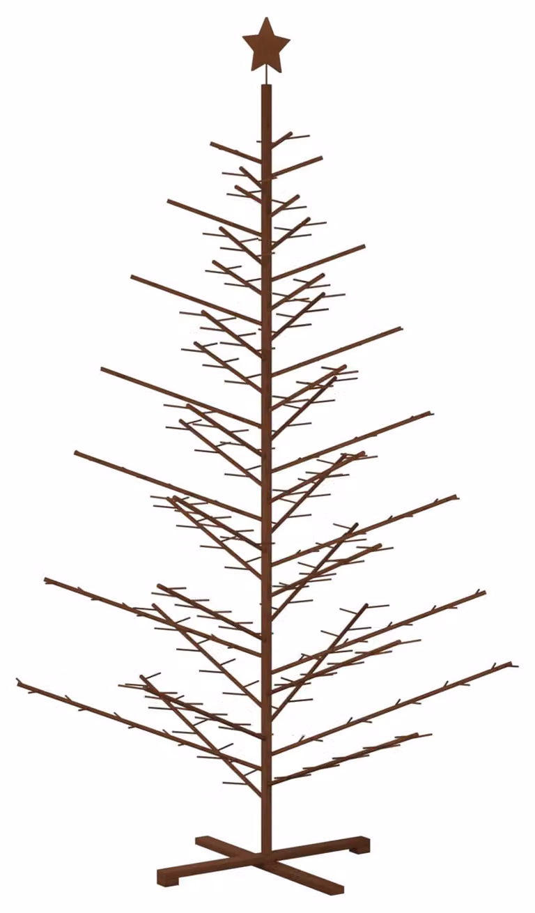 Albero di Natale in legno, altezza 240 cm, realizzato in bambù e legno massello di pino