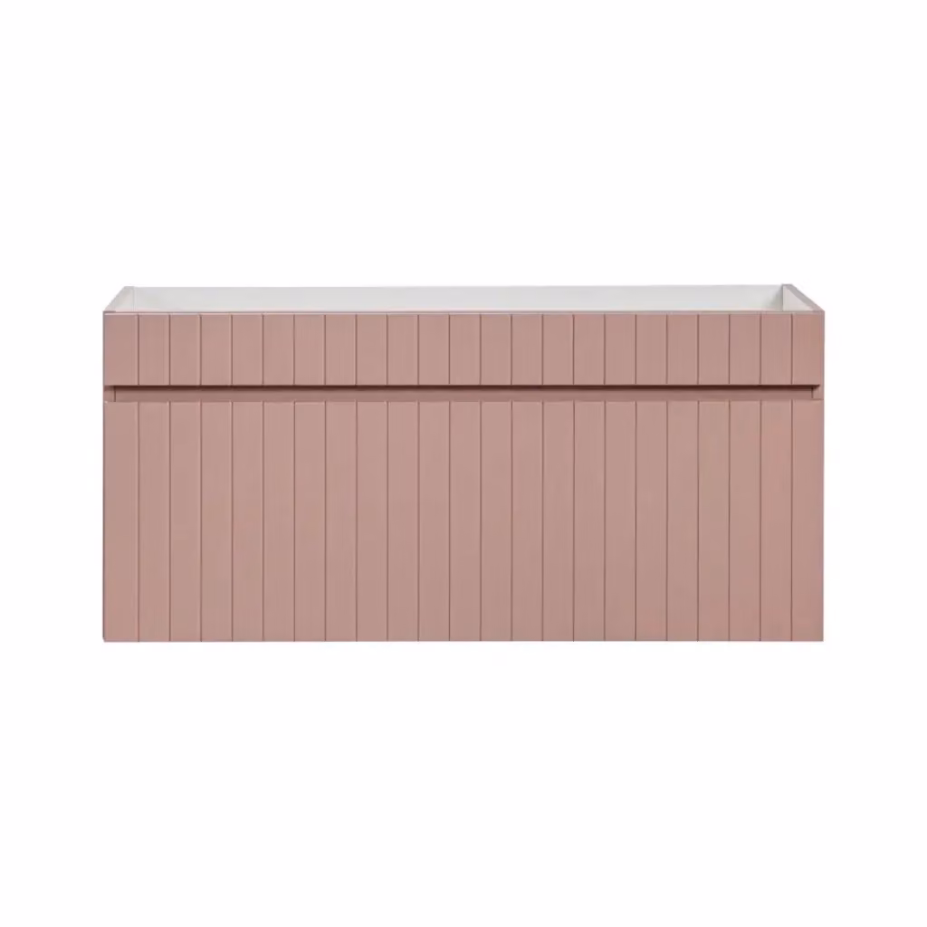Mobile sotto lavabo sospeso Meublorama ICON rosa cipria con cassetto e design moderno – 2