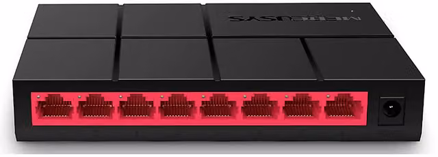 Switch Mercusys MS108G con 8 porte Gigabit Ethernet LAN, Rosso e Nero
