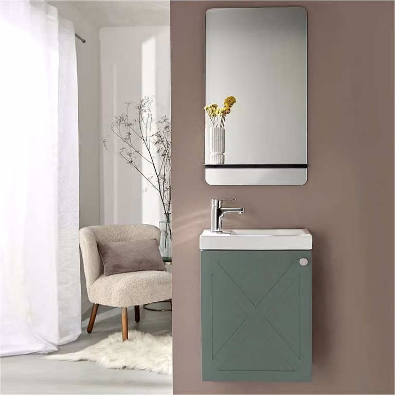 Mobile lavabo AVA + specchio + set rubinetto