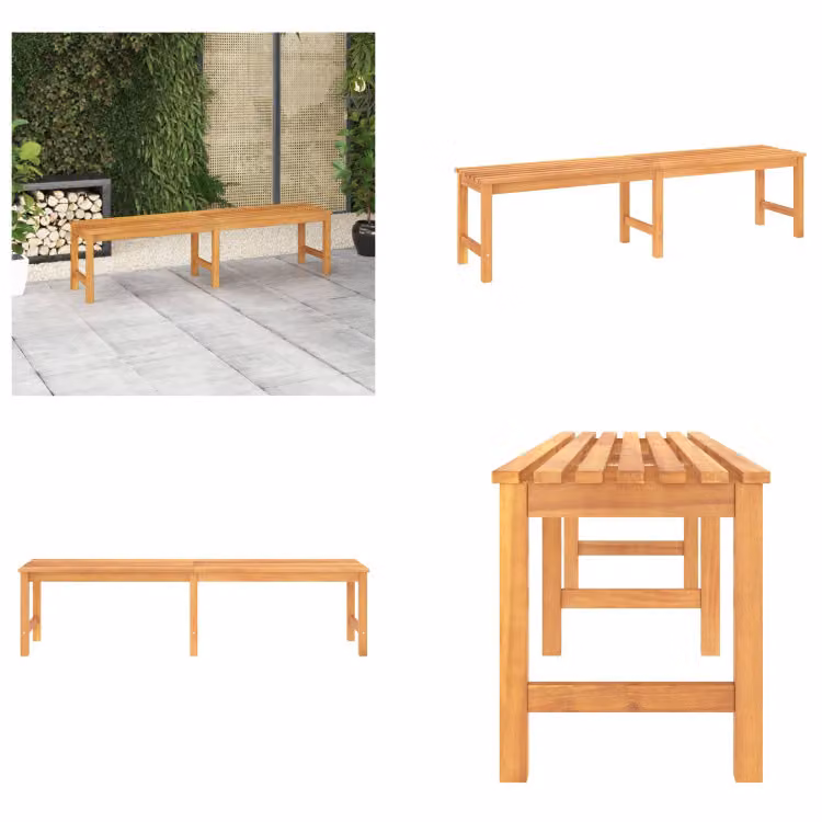 vidaXL Panca da giardino 180 cm in teak massiccio - Panca da giardino - Panca da giardino - Panca da patio - Panche da patio