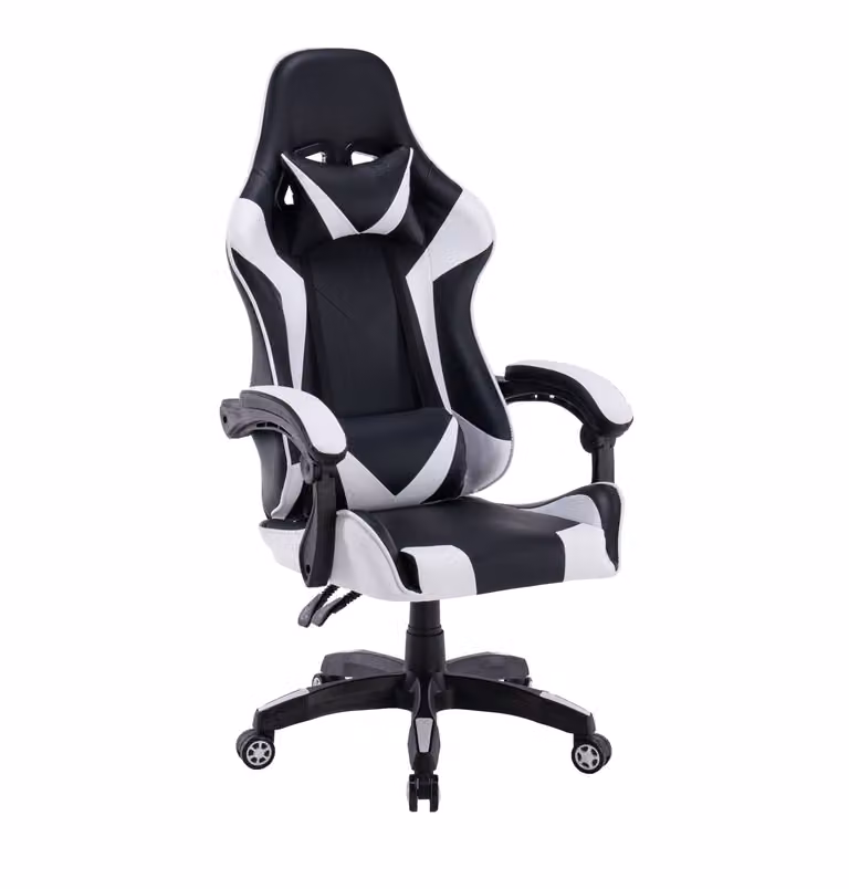Sedia da gioco LEMBIT - nero / bianco