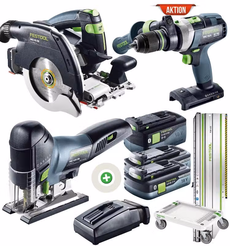 Set combinato a batteria Festool TPC 18/PSC 420/HKC 55 | 100120