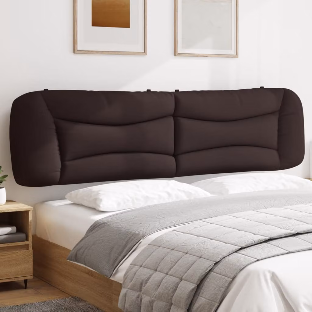 Cuscino Testiera vidaXL Hvar Marrone Scuro in Tessuto 200 cm