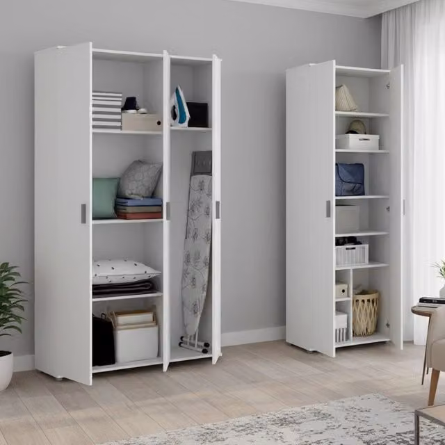 Armadio Multiuso Modulabile Brumano DMORA Bianco L: 177 cm, H: 190 cm