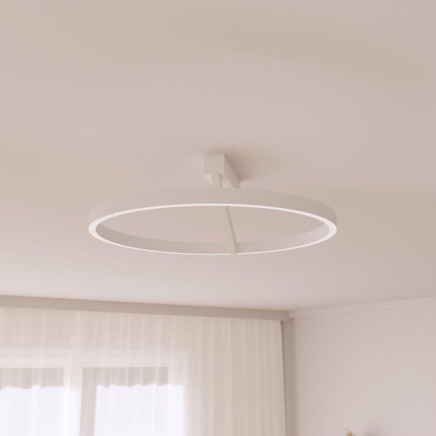 LUMIÈRE Design Plafoniera 'Noxi' 45cm LED bianco caldo Up- & Downlight Bianco
