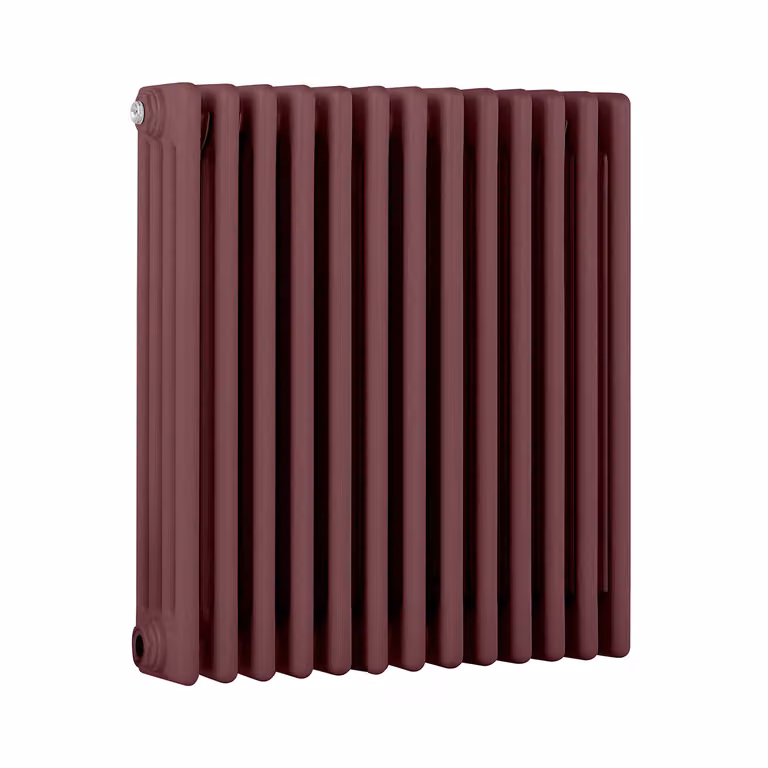 Radiatore Orizzontale a Colonne (4 Colonne) 600mm x 605mm - Rosso (Booth Rosso) - Regent