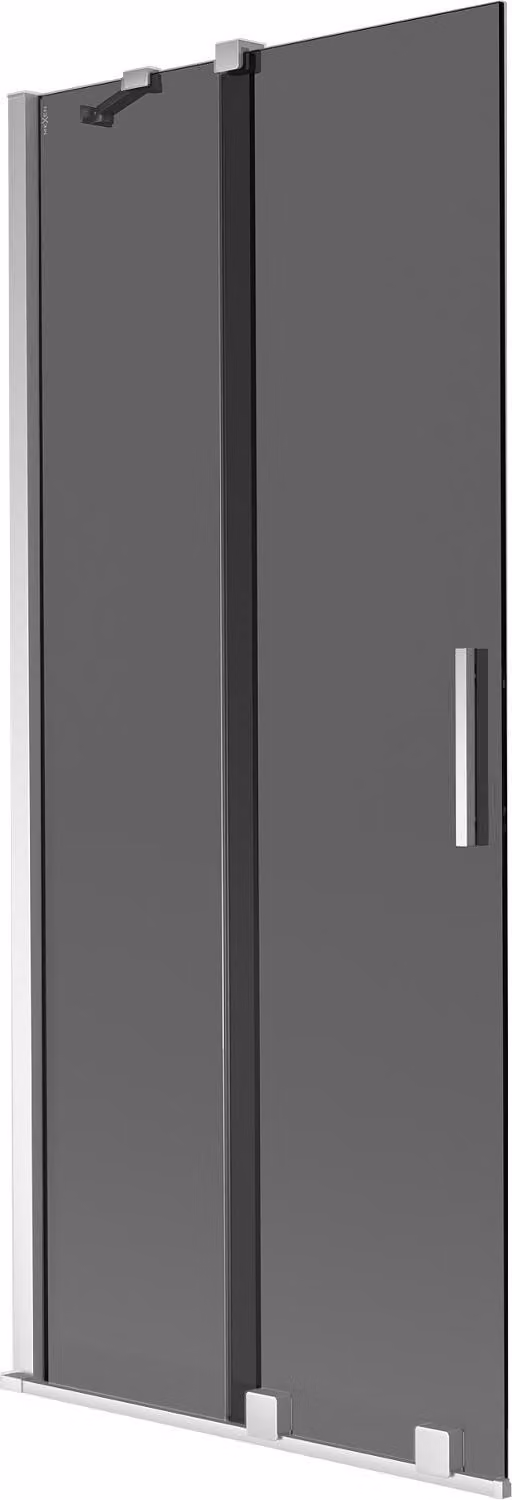 Mexen Velar paratia vasca da bagno scorrevole a 2 ante 85 x 150 cm, grafite, cromo - 896-085-000-41-01