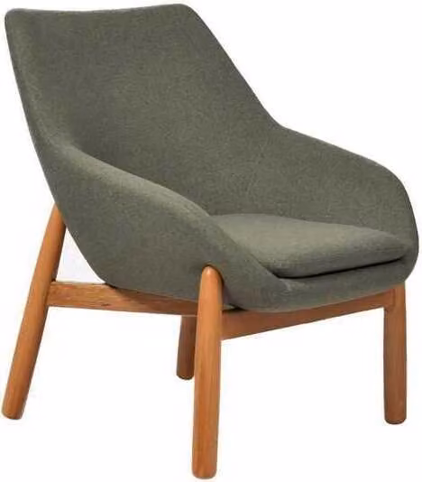 Grüner Esszimmerstuhl Wohnzimmer Stühle Designer Einsitzer Holzfüße