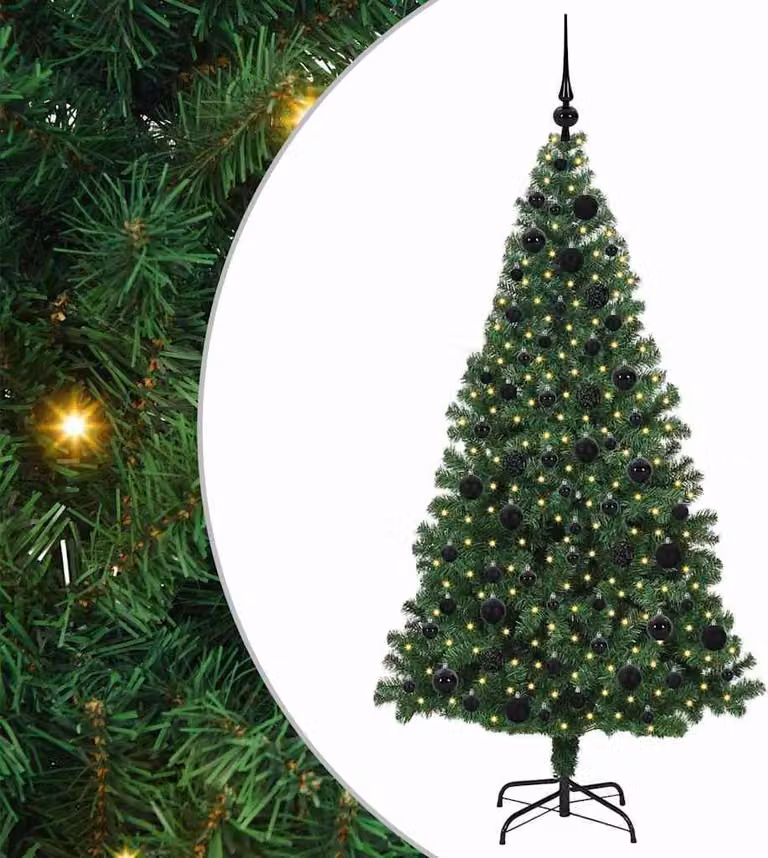 Albero di Natale artificiale con 300 LED Verde 180 cm