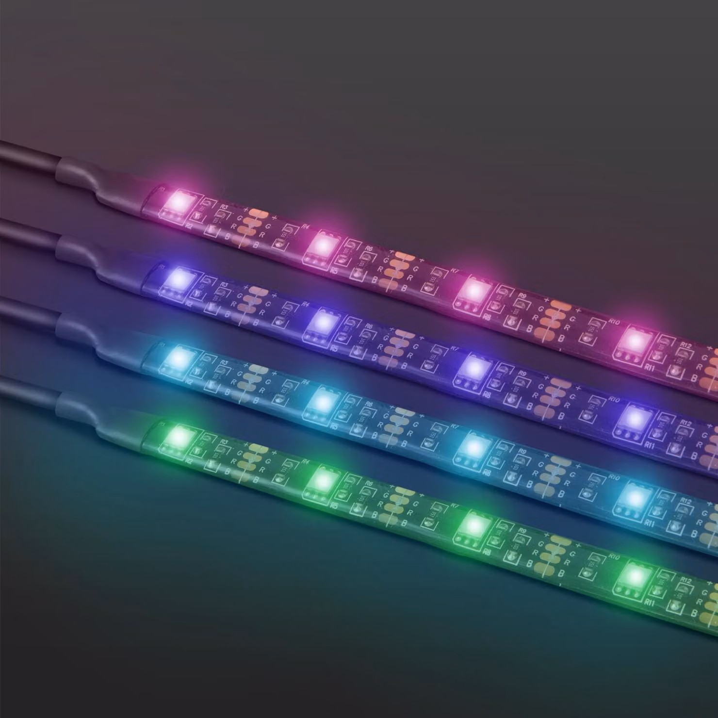 Striscia LED RGB USB per TV e monitor - Striscia LED con telecomando - Illuminazione di sfondo per TV da 32-42 pollici, 1 pezzo [55850X].