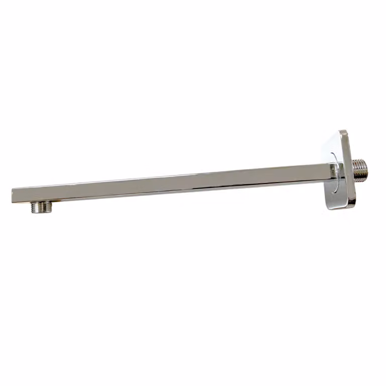 Braccio doccia a parete in ottone quadrato 30 cm CANCUN - Cromato