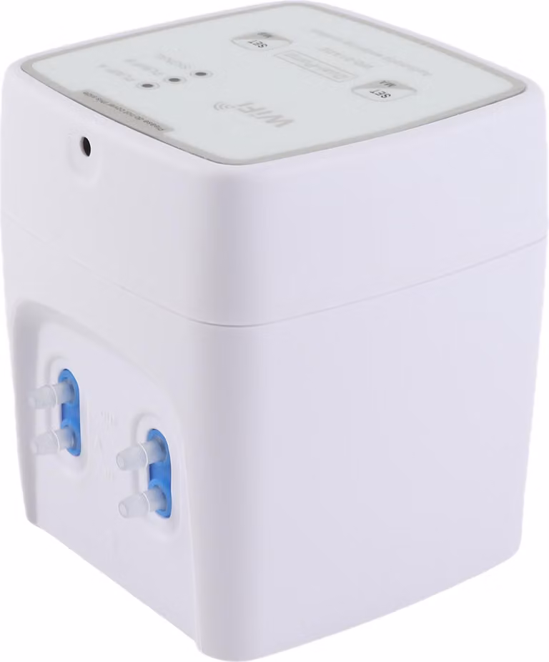 Dispositivo intelligente per l'acqua WiFi Doppia pompa Sistema di irrigazione a goccia automatico con timer Controller remoto tramite app per terrazza giardino Piante in vaso Fiori