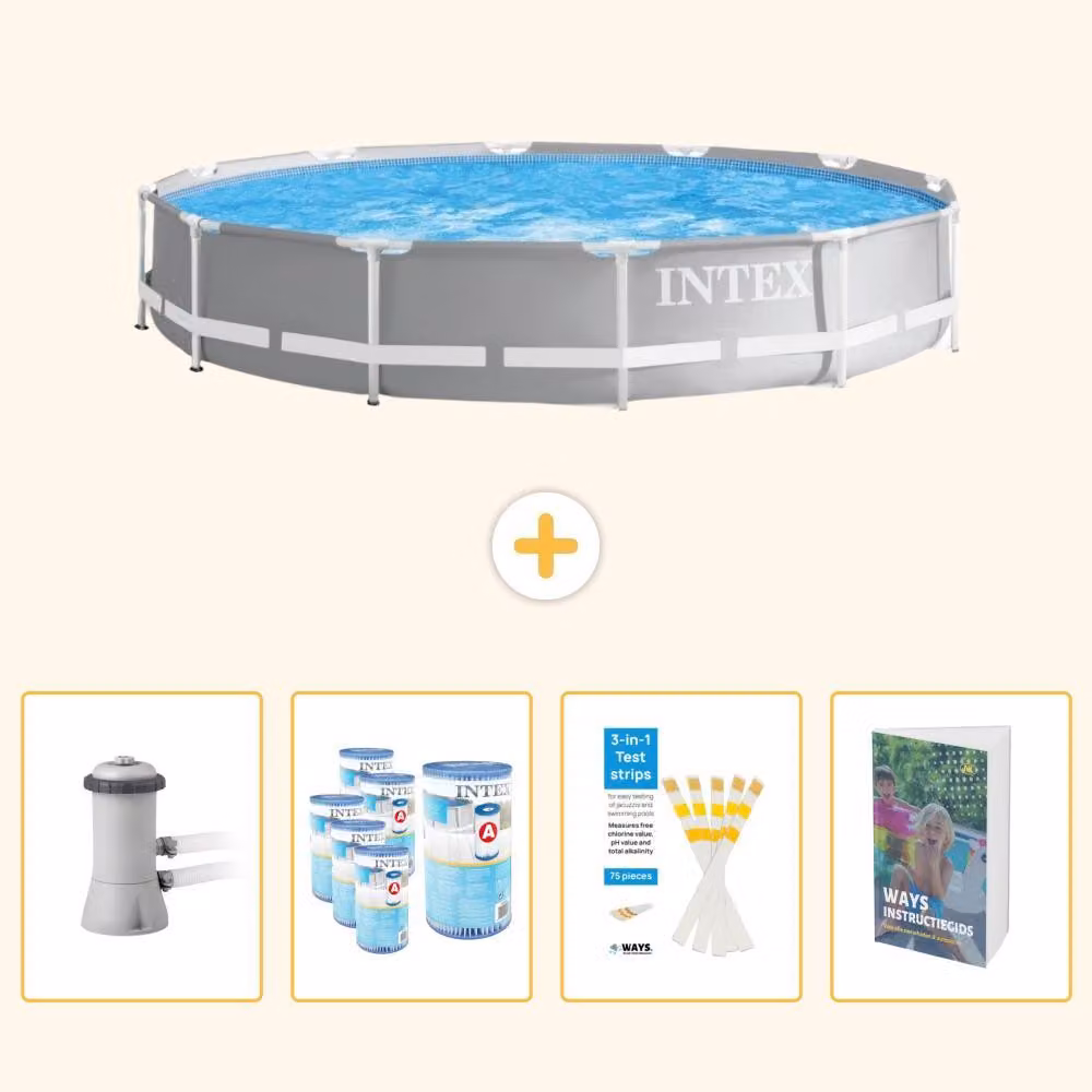 Struttura per piscina a forma di prisma - 366x76 cm - composta da 5 elementi - modello SCB123