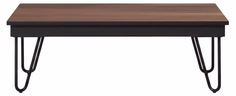 Tavolino elegante, arredamento moderno, gambe a forcina, struttura in legno