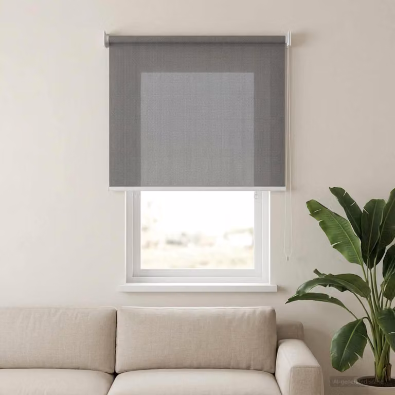vidaXL Tenda a Rullo Esterna in HDPE con Blocco UV 90% Grigio L: 140 cm, H: 80 cm