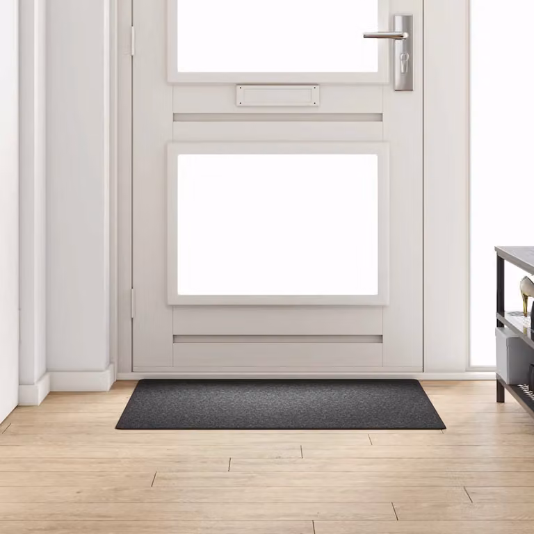 vidaXL Runner in Moquette Grigio scuro, 100 x 100 cm, 100% Polipropilene, antiscivolo e lavabile