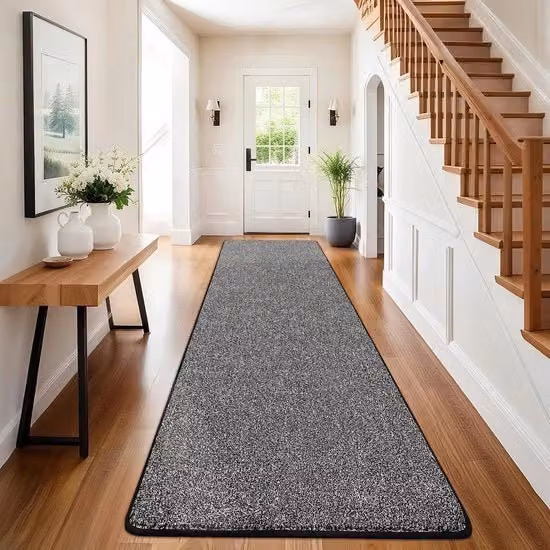 Tappeto lungo antiscivolo lavabile per ingresso, cucina o soggiorno, nero, L: 240 cm, P: 60 cm