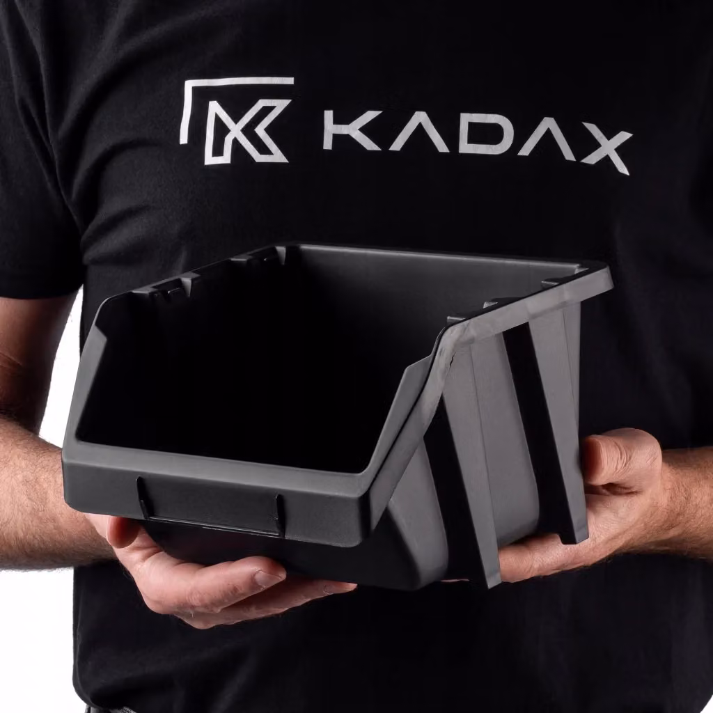 Vassoio organizer in plastica KADAX nero per officina, L/P/H: 21,4 x 19,8 x 13,3 cm – 2