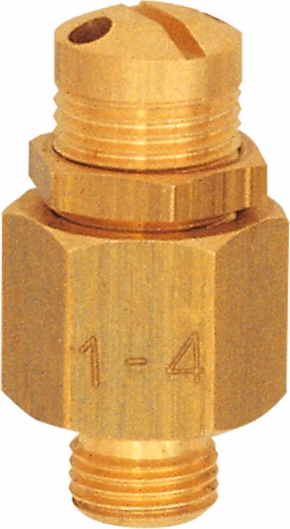 Mini valvola di sfiato Riegler, ottone, G 1/4, pressione di risposta 3,0 - 7,0 bar