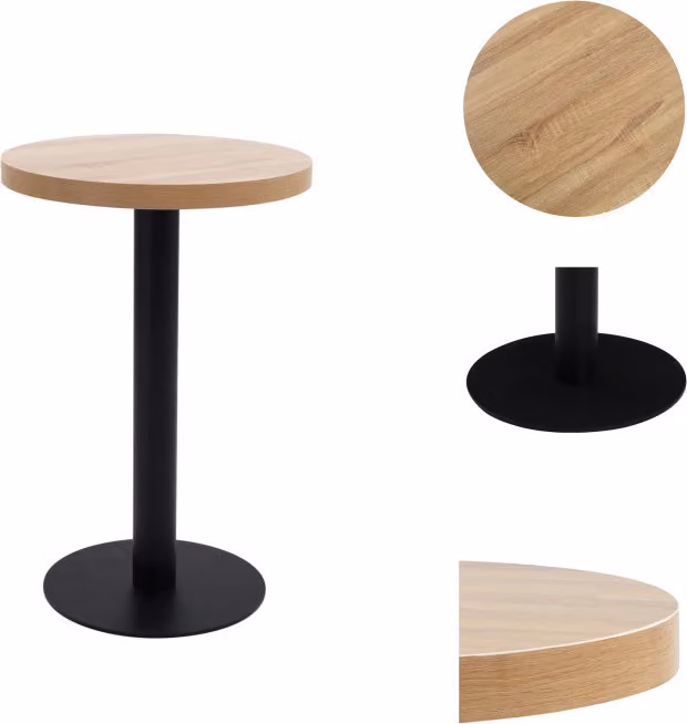 vidaXL Tavolo da bistrot marrone chiaro 50 cm MDF - Tavoli da pranzo