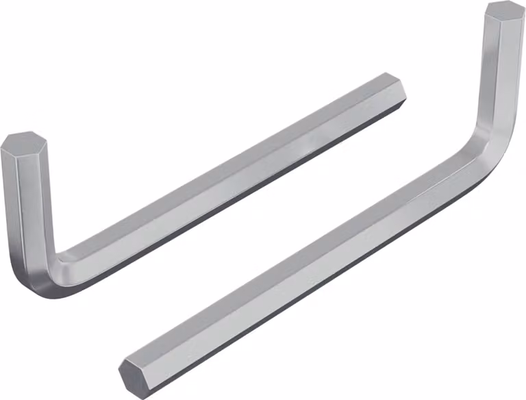 Chiave Esagonale 2 pcs Argento 32 x 86 mm Acciaio